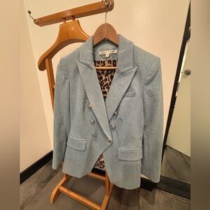 Veronica Beard Miller Dickey Jacket - light denim w/ silver buttons - 6